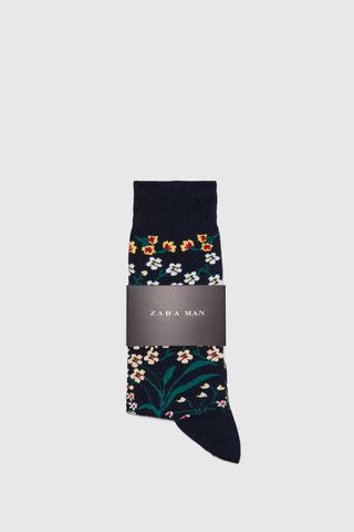 Zara + Floral Socks
