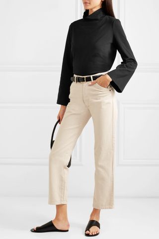 Madewell + Oliver Cotton-jersey Turtleneck Top