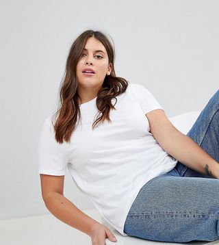 ASOS Curve + Ultimate Crew Neck T-Shirt in White