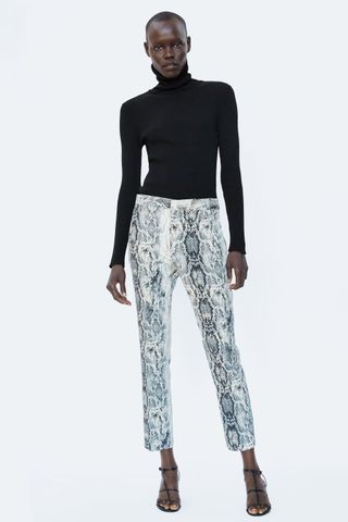 Zara + Snake Print Pants