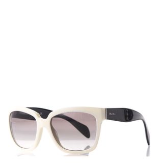 Prada + Square Sunglasses SPR 07P White Black