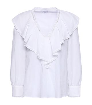 Claudie Pierlot + Ruffled cotton blouse