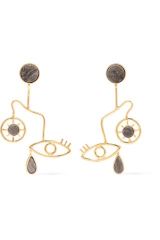 Paola Vilas + Mobile Gold-Plated Granite Earrings