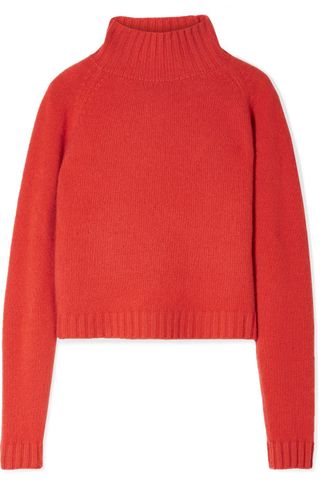 The Elder Statesman + Highland Cropped Cashmere Turtleneck Sweater