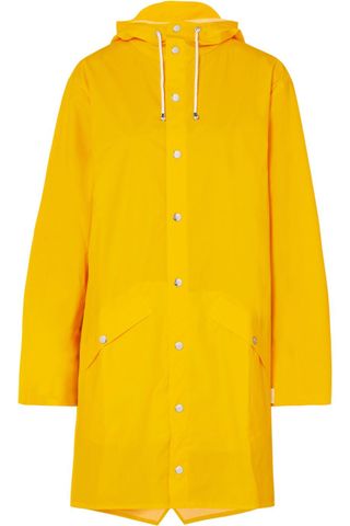 Rains + Hooded Matte-PU Raincoat