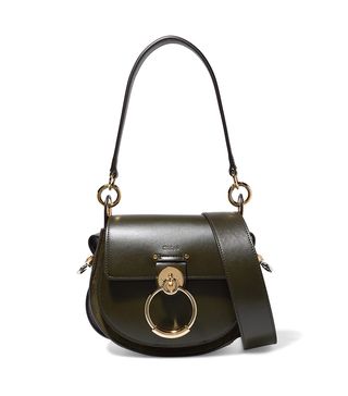Chloé + Tess Leather and Suede Shoulder Bag