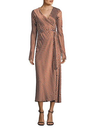 Diane von Furstenberg + Woven Silk Wrap Dress