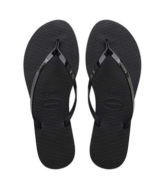 Havianas + Metallic Flip Flops