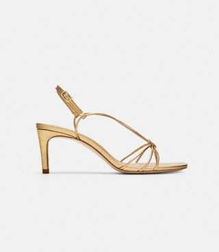 Zara + Leather High Heel Strappy Sandals