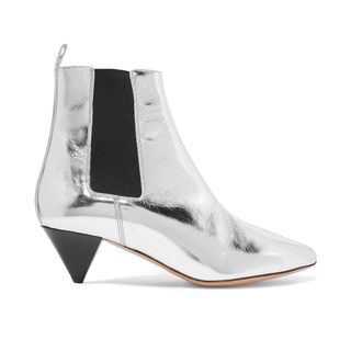 Isabel Marant + Metallic Leather Ankle Boots