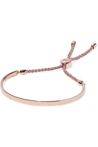 Monica Vinader + Fiji Rose Gold Vermeil And Woven Bracelet