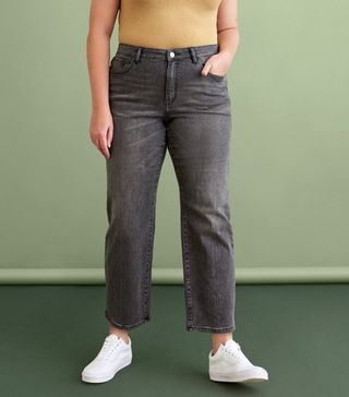 Warp + Weft + High-Rise Relaxed Straight Jeans
