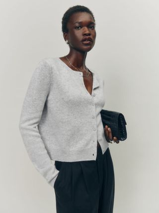 Reformation + Clara Cashmere Crew Cardigan