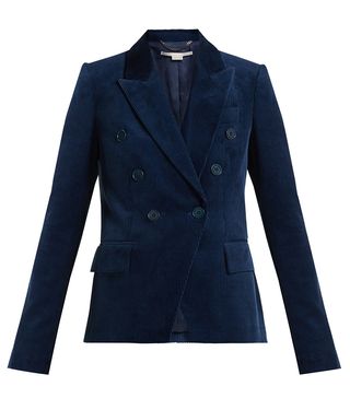 Stella McCartney + Double-Breasted Cotton-Corduroy Blazer