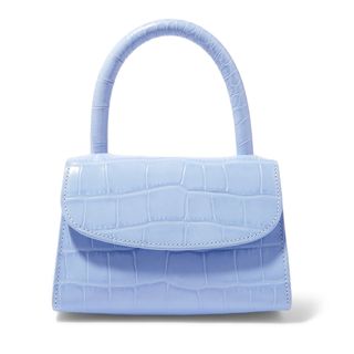 By Far + Mini Croc-Effect Leather Tote