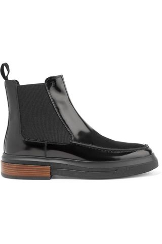 Tod's + Glossed-Leather Chelsea Boots