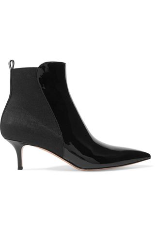 Gianvito Rossi + Patent-Leather Ankle Boots