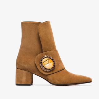 Boyy + Yeuxlet Suede and Leather Ankle Boots