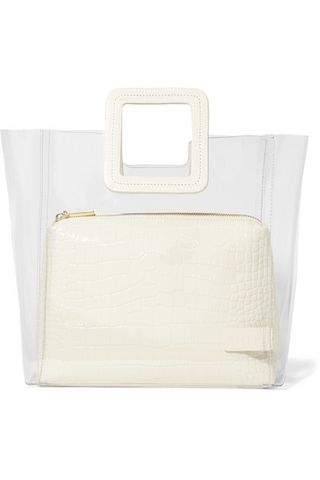 Staud + Shirley PVC and Croc-Effect Leather Tote