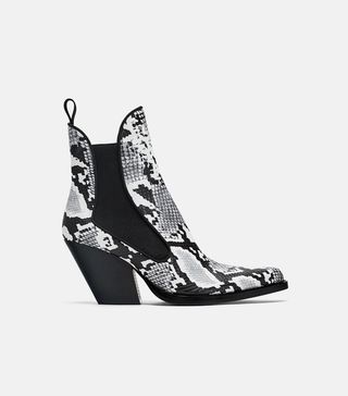 Zara + Cowboy Ankle Boot
