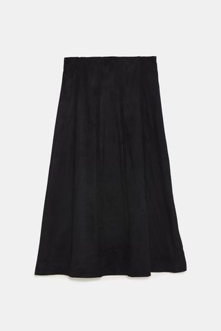 Zara + Faux Suede Skirt