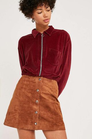 Urban Outfitters + Jonie Tan Suede Miniskirt