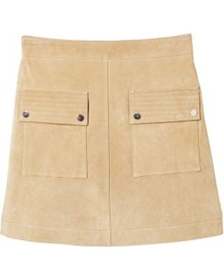 Mango + Pocketed Suede Skirt