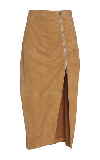 Altuzzara + Pietro Suede Pencil Skirt