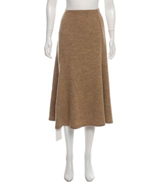 Rosetta Getty + Wool A-Line Skirt