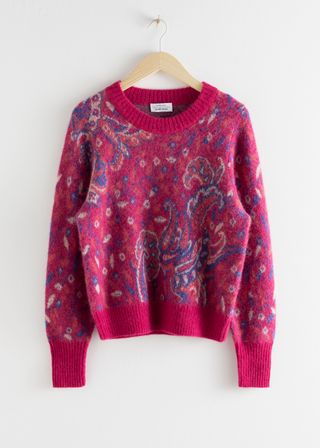 & Other Stories + Paisley Jacquard Alpaca Blend Sweater