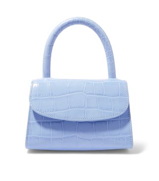 By Far + Mini Croc-Effect Leather Tote