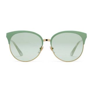 Gucci + Specialized Fit Round-Frame Metal Sunglasses