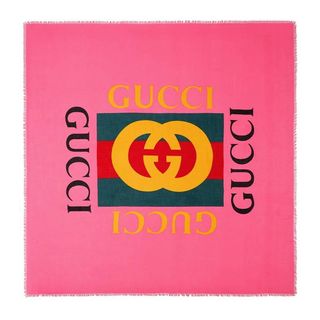 Gucci + Logo Modal Silk Shawl