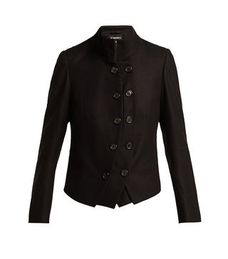 Ann Demeulemeester + Layered Wool Military Jacket