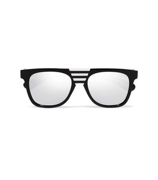 Calvin Klein 205W39NYC + Striped D-Frame Acetate Sunglasses