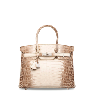 Hermès + Matte White Himalaya Niloticus Crocodile Diamond Birkin Bag
