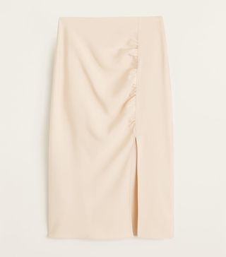 Mango + Ruched Detail Skirt