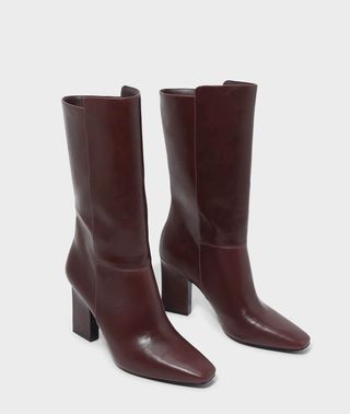 Charles & Keith + Tapered Heel Calf Boots