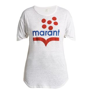 Étoile Isabel Marant + Koldia Logo-Print Slub-Linen T-Shirt