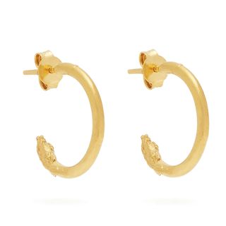 Alighieri + Il Leone Small Gold-Plated Hoop Earrings