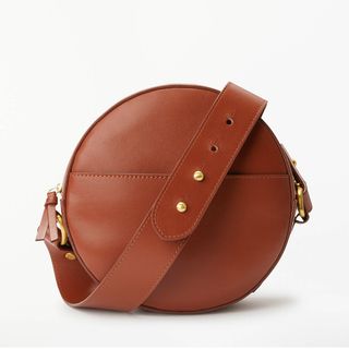 John Lewis & Partners + Lena Leather Circle Mini Crossbody Bag
