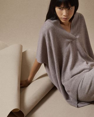 Zara + Wool and Cashmere Poncho