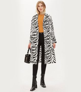 Topshop + Zebra Print Duster Jacket