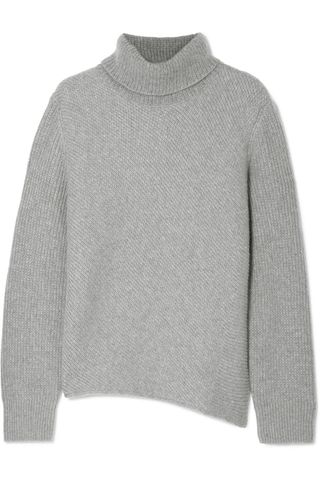 Cedric Charlier + Ribbed Wool and Cashmere-Blend Turtleneck Sweater