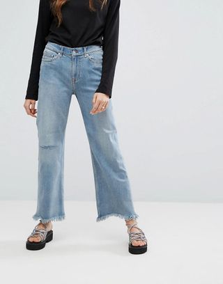 Cheap Monday + A-Line Chewed-Hem Relaxed Jeans