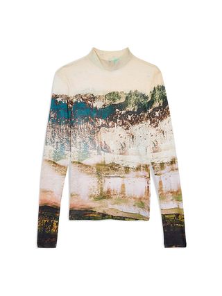 Topshop + Landscape Print T-Shirt