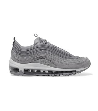Nike + Air Max 97 Glittered Leather and Suede Sneakers