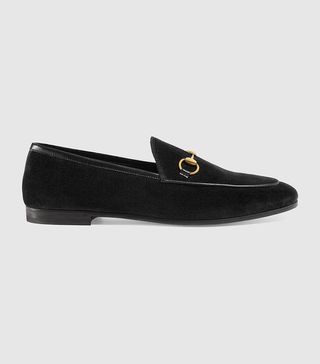 Gucci + Jordaan Velvet Loafers
