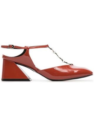 Yuul Yie + Deep Tangerine 60 Patent Leather Pumps