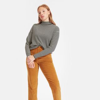 Everlane + Cashmere Crop Mockneck Sweater